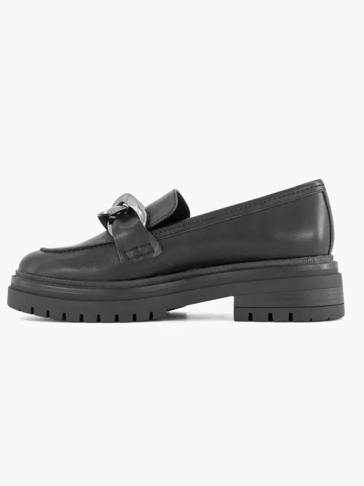 Zwarte Chunky Loafer Sierketting