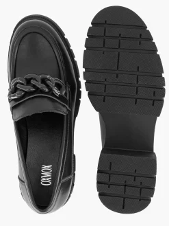 Zwarte Chunky Loafer Sietketting