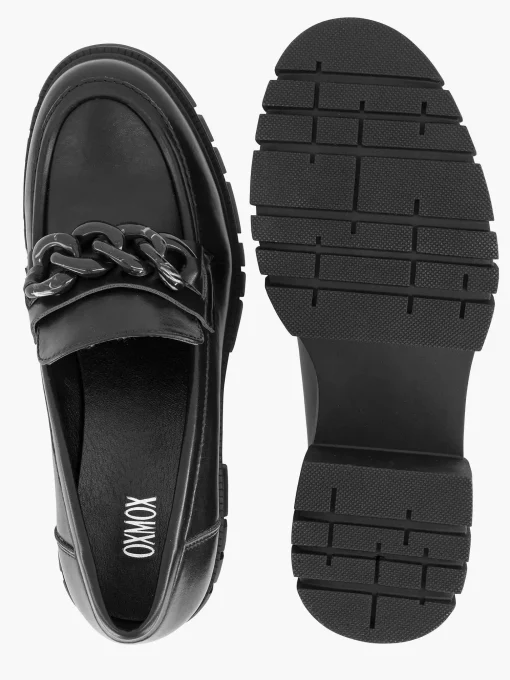 Zwarte Chunky Loafer Sietketting