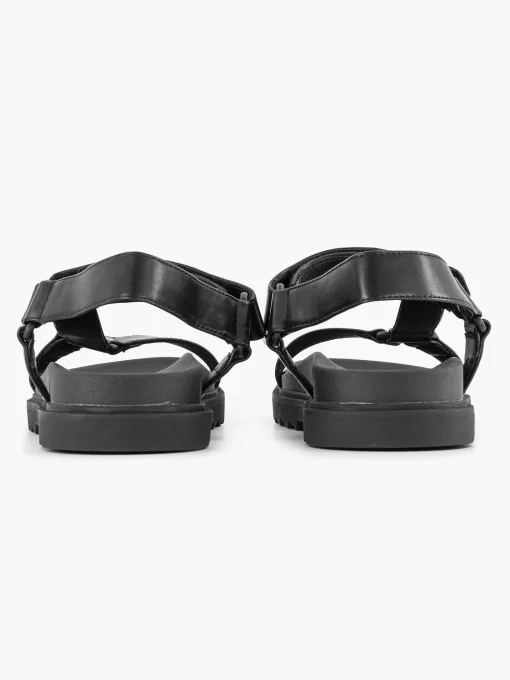 Zwarte Chunky Sandaal