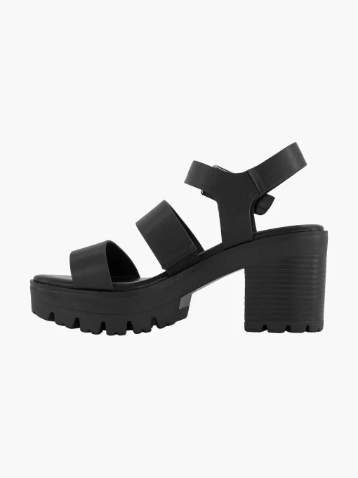 Zwarte Chunky Sandalette