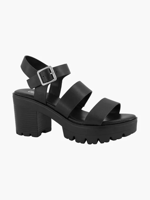 Zwarte Chunky Sandalette