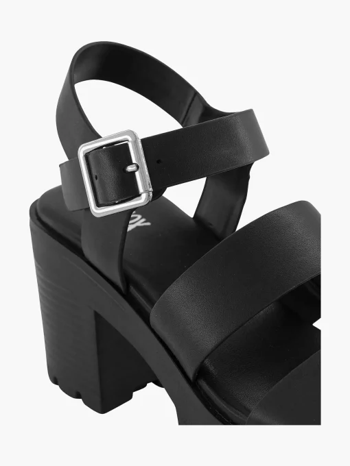 Zwarte Chunky Sandalette
