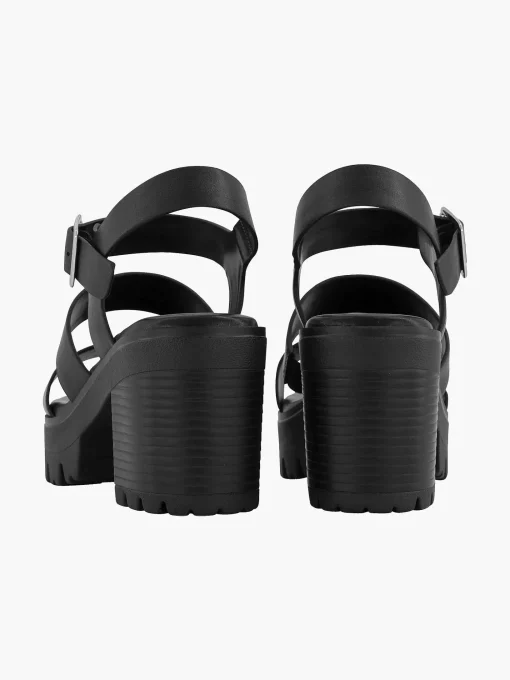 Zwarte Chunky Sandalette