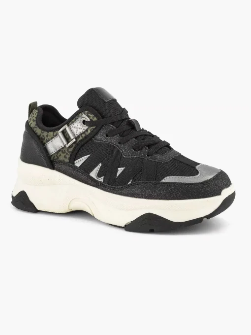 Zwarte Chunky Sneaker Panterprint