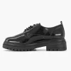 Zwarte Chunky Veterschoen Lak