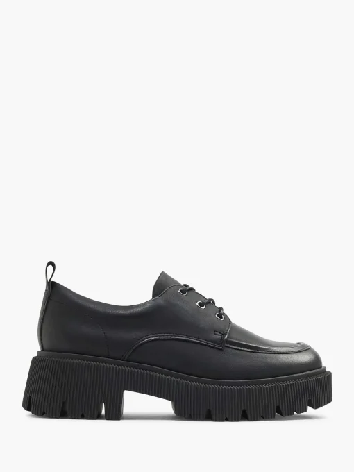 Zwarte Chunky Veterschoen