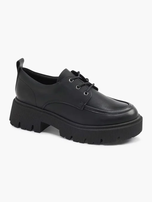 Zwarte Chunky Veterschoen