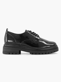 Zwarte Chunky Veterschoen Lak