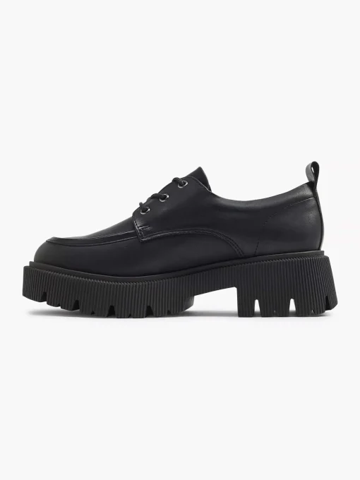 Zwarte Chunky Veterschoen