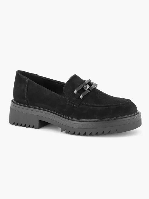 Zwarte Chuny Loafer Sierketting
