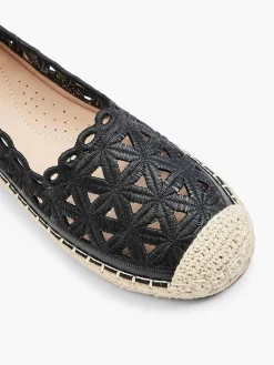 Zwarte Espadrille Kant