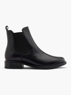Zwarte Leren Chelsea Boot