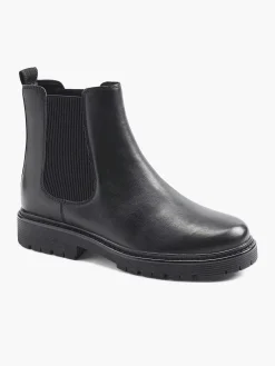 Zwarte Leren Chelsea Boot