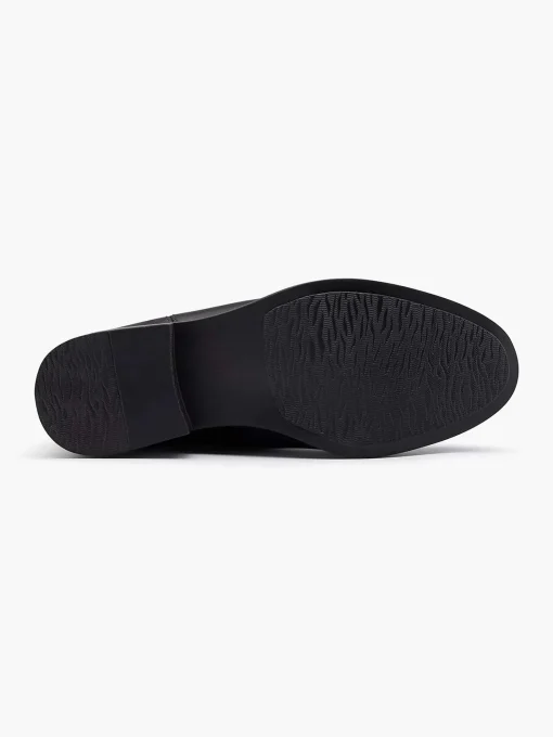 Zwarte Leren Chelsea Boot
