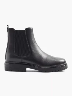 Zwarte Leren Chelsea Boot