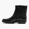 Zwarte Leren Comfort Enkelboot