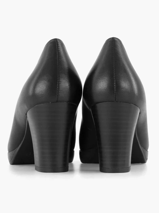 Zwarte Leren Comfort Pump