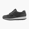 Zwarte Leren Comfort Sneaker Croco