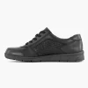 Zwarte Leren Comfort Sneaker
