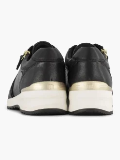 Zwarte Leren Comfort Sneaker