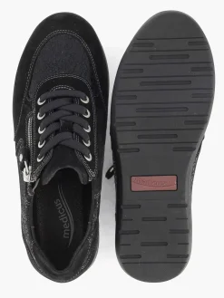 Zwarte Leren Comfort Sneaker
