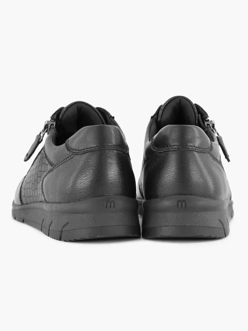 Zwarte Leren Comfort Sneaker