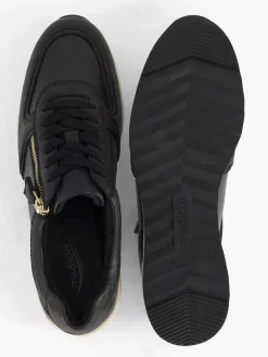 Zwarte Leren Comfort Sneaker