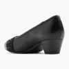 Zwarte Leren Pump