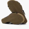 Zwarte Leren Sandalen Sleehak