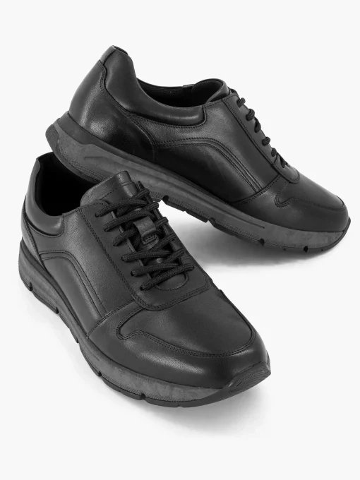Zwarte Leren Sneaker