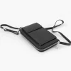 Zwarte Leren Telefoontas