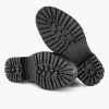Zwarte Leren Veterboot
