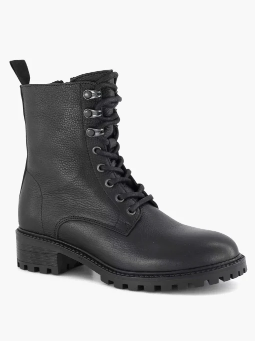 Zwarte Leren Veterboot