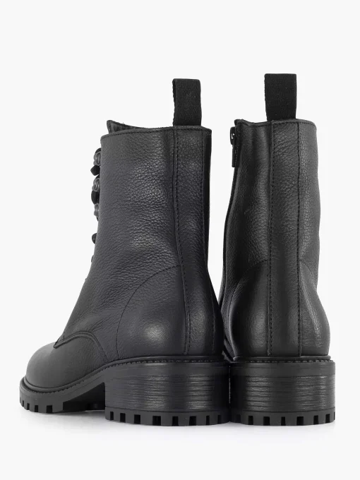 Zwarte Leren Veterboot