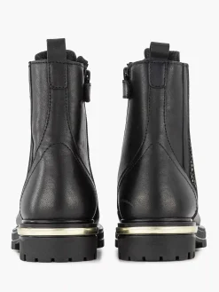 Zwarte Leren Veterboot