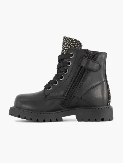 Zwarte Leren Veterboot