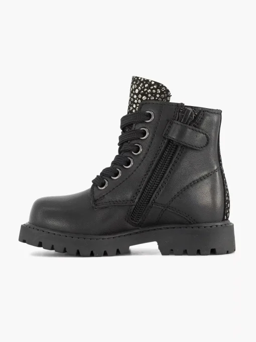 Zwarte Leren Veterboot