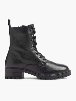 Zwarte Leren Veterboot