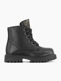 Zwarte Leren Veterboot