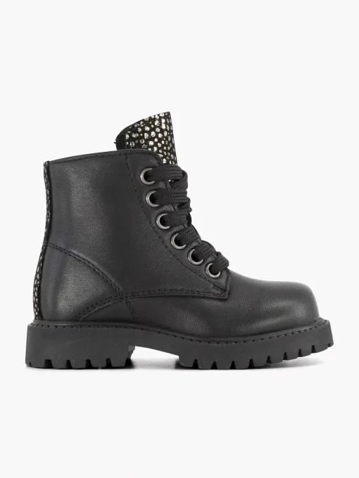 Zwarte Leren Veterboot
