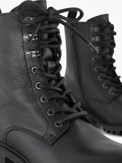 Zwarte Leren Veterboot