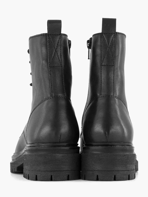 Zwarte Leren Veterboot