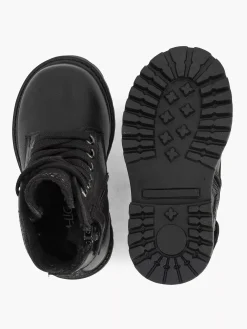 Zwarte Leren Veterboot