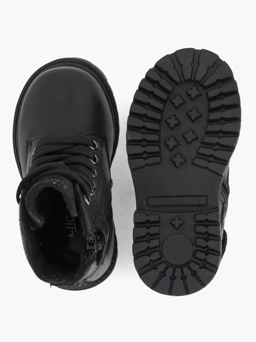 Zwarte Leren Veterboot