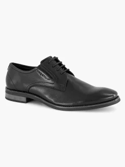 Zwarte Leren Veterschoen