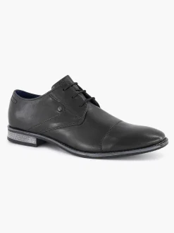 Zwarte Leren Veterschoen
