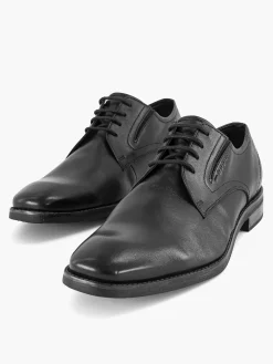 Zwarte Leren Veterschoen