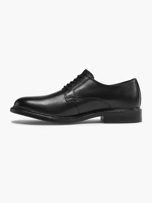 Zwarte Leren Veterschoen