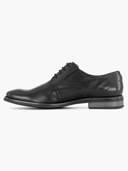 Zwarte Leren Veterschoen